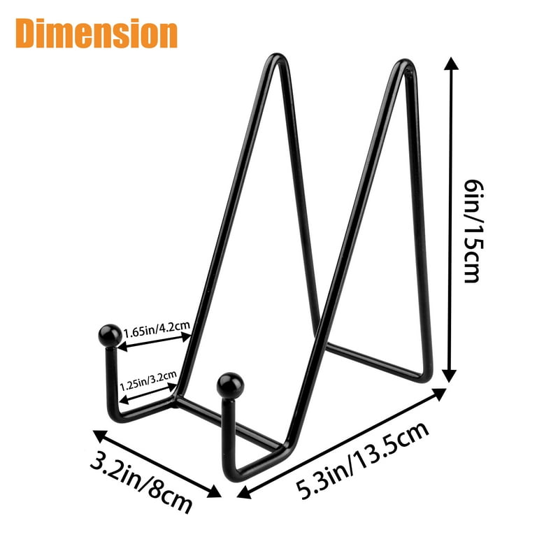 Ajuwaa 2 Pack Plate Stand, Plate Stands for Display, 6 Inch Black Iron  Easel Plate Holder Display Stands Metal Frame Holder Stands for Picture