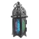 thumbnail image 4 of Portavelas de cristal marroquí Matsuzay 1 pieza farol colgante decoración del hogar vidrio negro y colorido, 4 of 6