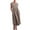 Khaki, variant on CHGBMOK Summer Linen Dress for Women Plus Size Casual Short Sleeve Round Neck Vintage Loose Long Dress