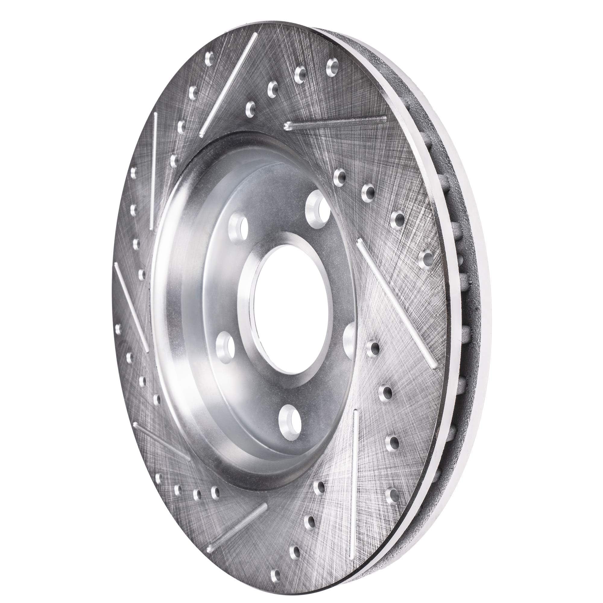 Detroit Axle - Brake Rotors Drums for 2009-2018 Toyota Corolla, 2019 Corolla [1.8L], Front Drilled Slotted Brake Rotors Rear Brakes Drums 2010 2011 2012 2013 2014 2015 2016 2017 Replacement