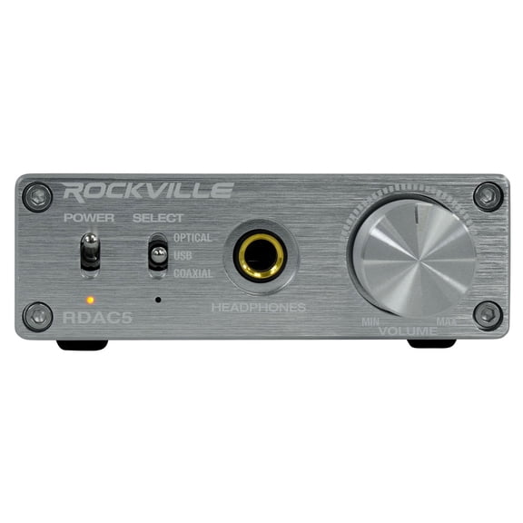 Rockville RDAC5S DAC Digital To Analog Converter USB/Optical/RCA/Headphone Amp