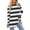 Summer Tops Black, variant on Womens Long Length Spring Clothes, Long Sleeve Shirts for Women Fashion Loose Fit Striped Printed Crewneck T-Shirts