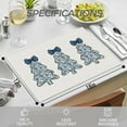 thumbnail image 3 of Blue and White Chinoiserie Christmas Tree Placemats, Blue Bow Christmas Tree Xmas Grandmillennial Table Mats Washable Placemat for Kitchen Dining Room Winter Holiday Party Decoration 12x18 Inch, 3 of 6