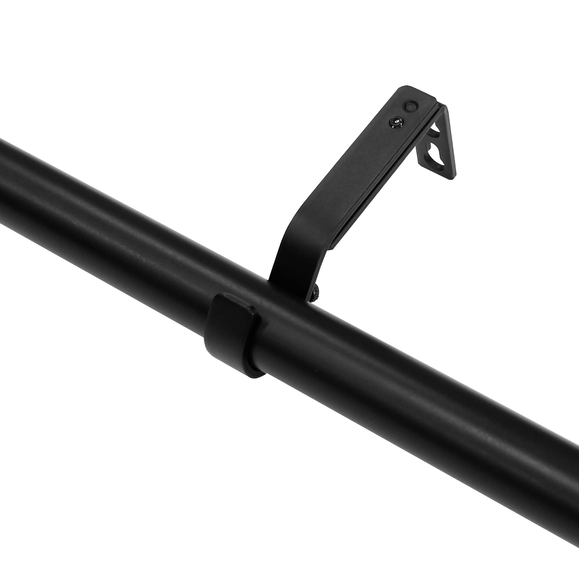Ensemble de supports de tringle à rideaux simple réglables Noir mat 2,2 cm à 2,5 cm Mainstays (paquet de 2)
