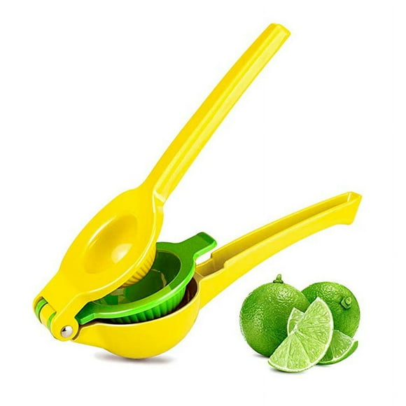 Tatum88 Metal Citrus Squeezer Citrus Squeezer Lemon Squeezer Portable Cocktail Juicer Double Layer Yellow Professional Kitchen Tool