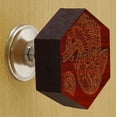 thumbnail image 2 of IBA Indianbeautifulart Boutons Gravés Rouges en Bois pour Armoire Tiroir Tiroir 10 Pcs, 2 of 3