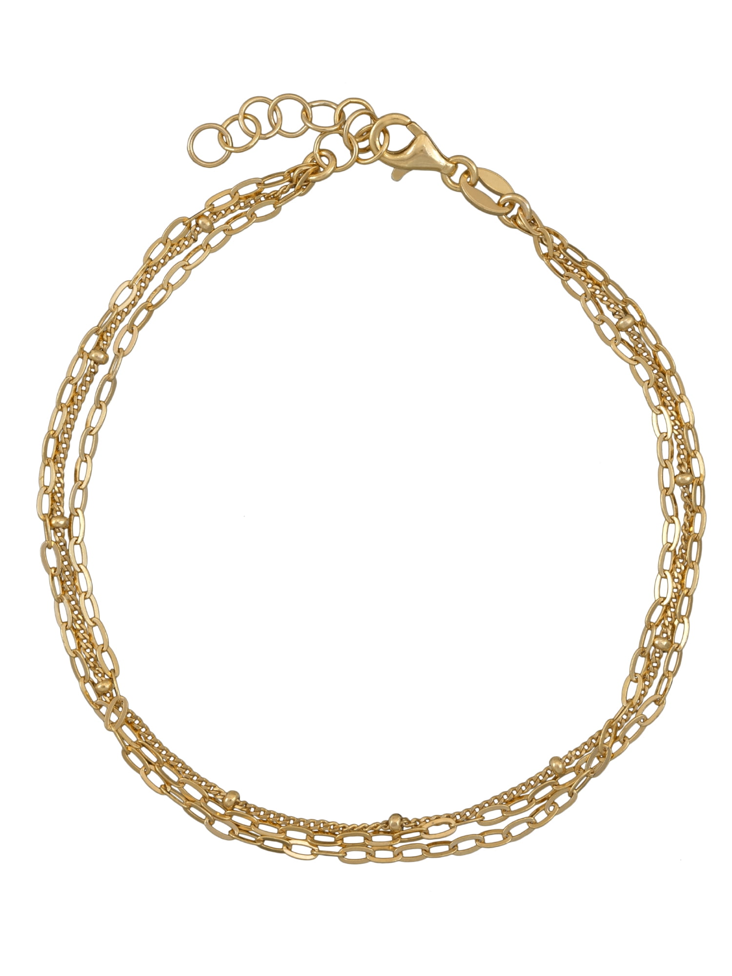 Brilliance Fine Jw Ss/18kgp Bfj Fzbr Curb Brclt 7``+1``