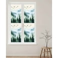 thumbnail image 2 of Window Privacy Film Dark Green Ombre Forest Stained Glass Window Film Decorative Sun Block Window Cover Watercolor Tree Window Clings Static Adhesive Sticker for Bathroom 17.7"x78.7", 2 of 6