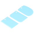 thumbnail image 1 of Cake Smoother, Cream Scraper Different Shapes High-quality Plastic Safe 3PCS/Set  For Cakes For Dough Bread Blue, 1 of 8