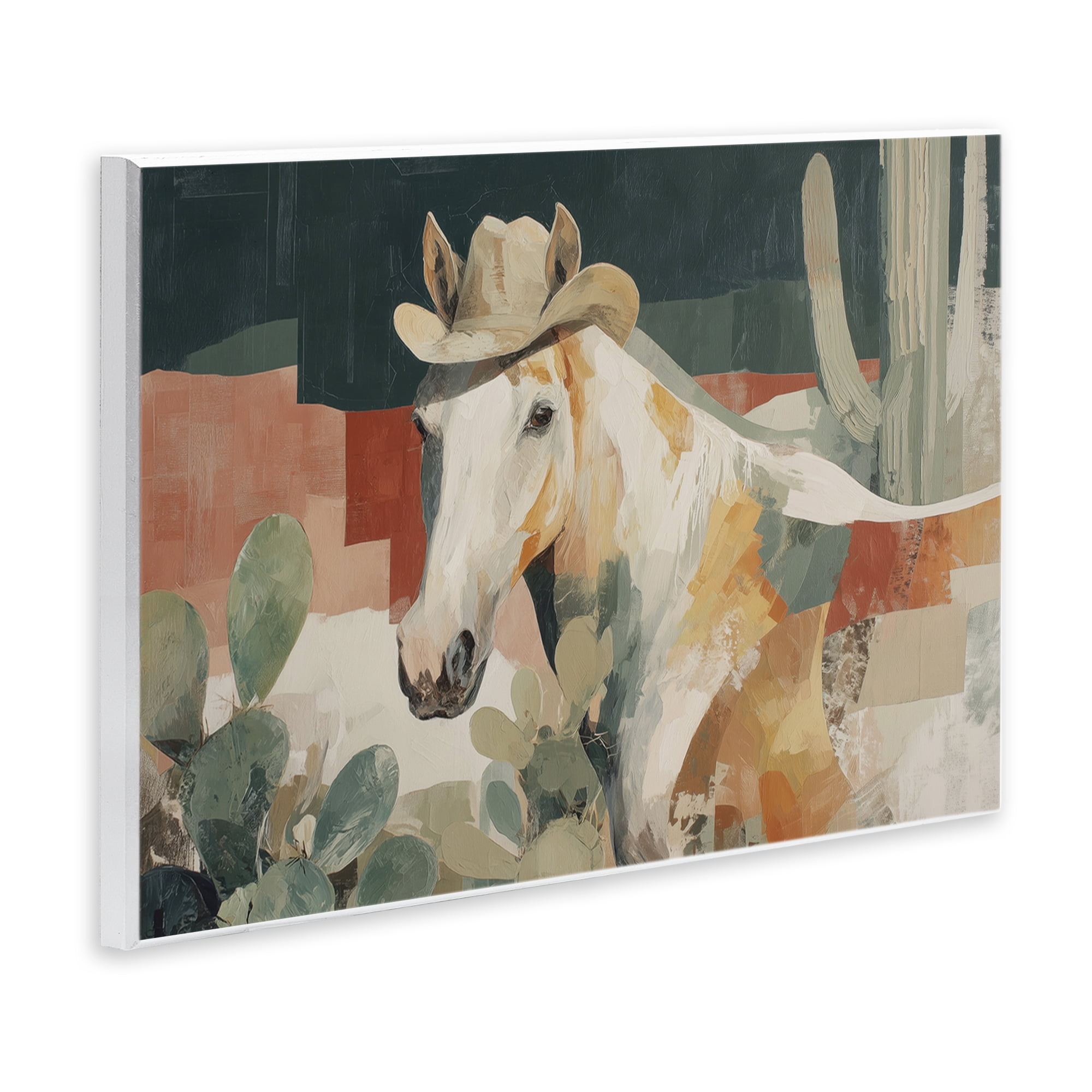 Stupell Industries Horse in Cowboy Hat Wall Plaque Art, design by Chromatic Storm Studio