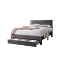 thumbnail image 2 of Daisy Full Bed w Drawer-Dark Gray Corduroy Upholstery-Foam Headboard, 2 of 7