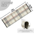 thumbnail image 5 of Yayeee Runner Rug for Bedroom 2'x6' Machine Washable Hallway Non Slip Mat, Beige Plaid Pattern, 5 of 8