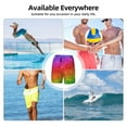 thumbnail image 6 of Uemuo Colorful Glitter Pattern Mens Swim Trunks Quick Dry Board Shorts with Mesh Lining, Stretch Beach Shorts Quick Dry No-Chafing Board Shorts-, 6 of 9