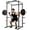 All Black, variant on Power Cage, Squat Rack for Home Gym, 1100LB Capacity Power Rack with Pull-Up Bar, Adjustable Safety Bars, Strength Training for Home Gym，Black