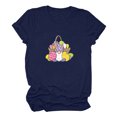 thumbnail image 1 of Daisyyozoid T-Shirt de Pâques pour Femmes, Imprimé Mignon Bunny, Manches Courtes Décontractées, 1 of 4