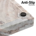 thumbnail image 4 of happimess Luxe Stone 12" x 6" Classic Minimalist Rectangular Marble Bathroom Countertop Tray, Beige, TRY4001D, 4 of 5