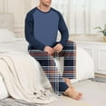 thumbnail image 4 of purcolt Mens Pajamas Set Long Sleeve Soft Pajamas for Men Sleepwear Pjs 2 Piece Lounge Sets Comfy Nightwear with Pockets S-3XL, 4 of 7