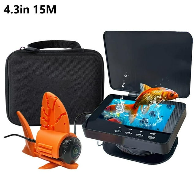 Underwater Fishing Camera, 1080P HD Portable Fish Finder with Infrared Night Vision Light, 4.3 Inch Ice Fish Camera with 220 Wide View, IP68 Waterproof & 5000mAh, for Ice Lake Boat Kayak Fishing