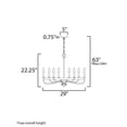 thumbnail image 4 of 14498BK Maxim Lighting Frankie - 8 Light Chandelier-22.25 Inches Tall and 29 Inches Wide-Black Finish, 4 of 5