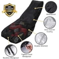 thumbnail image 4 of Artrylin 76in x 20in x 44in Universal Waterproof Lawn Mower Cover - Heavy Duty 600D Polyester Oxford Waterproof, UV Protection Universal Fit with Drawstring & Cover Storage Bag，Black, 4 of 7