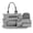 Dark Grey, variant on Multifunction Parent Diaper Bag Bundle 8 Pack,Portable Baby Diaper Organizer Handbag,Changing Pad Burp Cloths Bottle Pouch Mesh Bag Hook Straps for Travel Outings