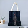thumbnail image 2 of This Is The Skin Of A Killer Bella Bolso de tela con estampado de lienzo para mujer, bolsa de compras reutilizable y estética, con cremallera interior, regalo para mujer, 35 × 40 cm., 2 of 6