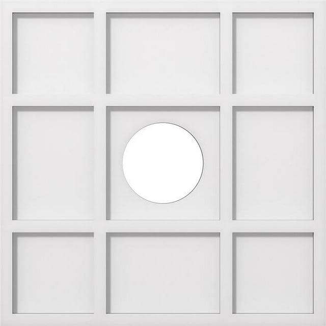 Ekena Millwork CMP20RK-05000 20 Po OD x 5 Po ID Carré Rubik Architectural Grade PVC Contemporain Médaillon de Plafond