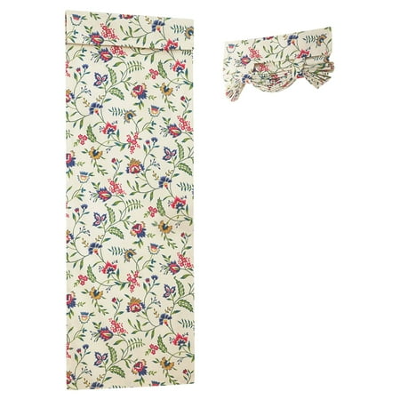 Crewel Drape - Waverly Carolina Crewel French Door Curtain