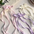 thumbnail image 4 of 5 Pairs Colorful Ribbons Bow Hair Clips for Girls Double Bowknots Hair Barrettes for Women Long Tassels Hair Ribbon Hairclips Kids Cute Bowknot Hair Clip Kawaii Hair Bows Braiding Hair Accessories, 4 of 7
