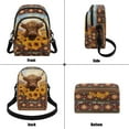 thumbnail image 4 of Xixirimido Aztec Tribe HIghland Cow Sunflower Pattern Small Sling Backpack Crossbody Sling Bag for Women, Chest Bag Daypack Fanny Pack Phone Purse for Hiking Traveling, 4 of 7