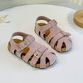 thumbnail image 3 of Mepaouo Boy's Girl's Closed Toe Sandals Toddler Little Kid Summer Cork Footbed Flats Outdoor Shoes, 3 of 9