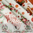 thumbnail image 3 of Merry Christmas Tablecloth Round 60 Inch,Traditional Xmas Gingerbread Man Cookie Reusable Washable Circular Table Cover for Holiday Home Kitchen Party Wedding Picnic, 3 of 7