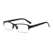 1 Pack Mens Womens Rectangle Half Frame Blue Light Blocking Reading Glasses Spring Hinge Readers +1.00