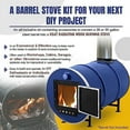 thumbnail image 3 of Barrel Wood stove Kit – Perfect for 30-55 Gallon Barrel Metal Barrel - Camping Equipment Barrel Stove Kits - Fire Wood Camp Stove Barrel Stove Kit for Emergency Heating & Cooking and Survival, 3 of 9