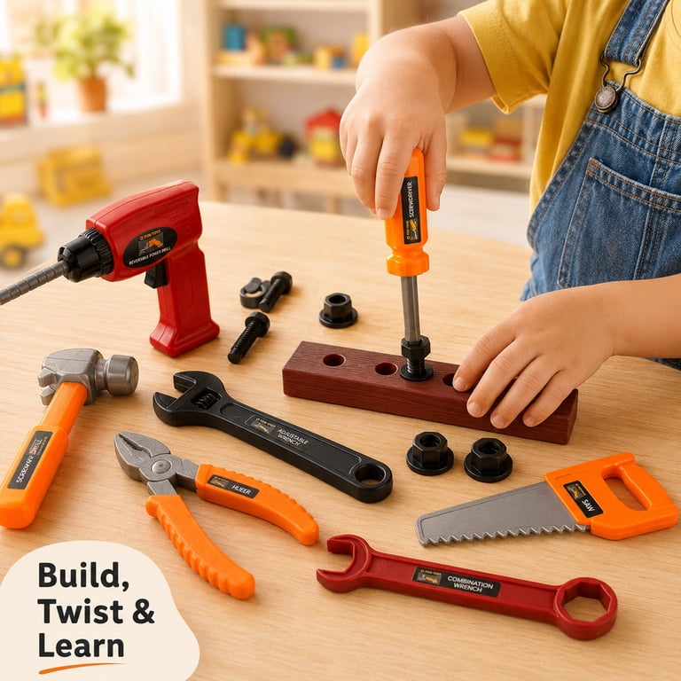 Blue Block Factory 26-Piece Kids Pretend Tool Set photo 8