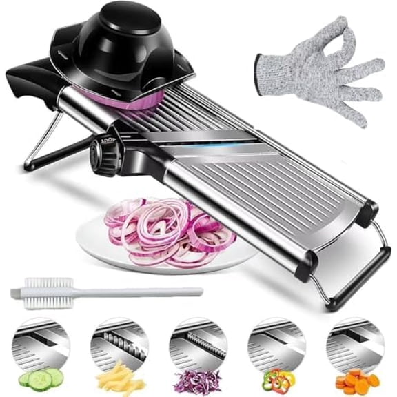 Mandoline slicer Mandoline food slicer for kitchen Adjustable stainless steel blades Vegetable Chopper Potato Tomato Carrot Vegetable Fruit and Onion Cutter$$Home Decor, Kitchen, & Other