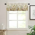 thumbnail image 7 of Sage Green Yellow Spring Floral Kitchen Curtain Set, Watercolor Botanical Summer Flowers Window Valance and Tiers 24" Length, Light Filtering Short Curtains Valance for Cafe Bathroom Bedroom 54"x18", 7 of 7