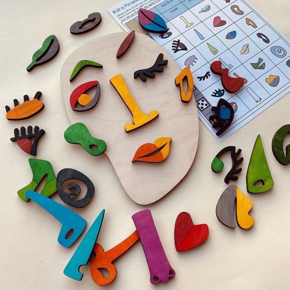 Langgg Children Wood Toy Preschool Early Educational Artistic Imagination Toys Teaching Props Matching Gaming Supply Kindergarten