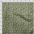 thumbnail image 4 of oneOone Rayon Lime Green Fabric Floral Craft Projects Decor Fabric Printed By The Yard 56 Inch Wide, 4 of 5