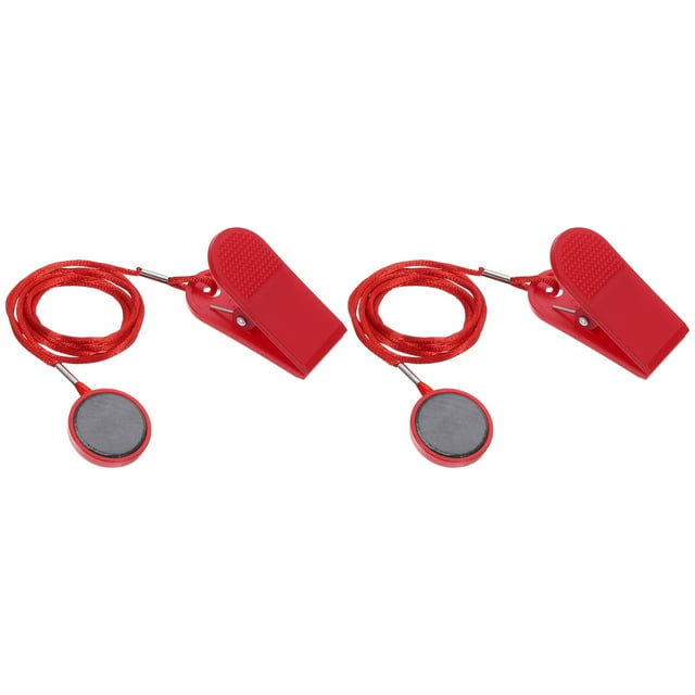 Llave de seguridad para caminadora de 1.26'', reemplazo de llave magnética universal para la mayoría de las caminadoras con imán negro, 2 piezas