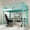 Green, variant on Sha Cerlin Metal Loft Bed Twin Size with Safety Guard & Removable Ladder, Green