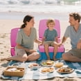 thumbnail image 4 of Costway Poolside Chair for Edge of Pool with Back Support & Handles Portable Picnic Chair Pink, 4 of 10