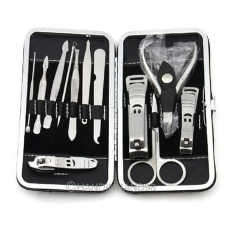 Manicure Pedicure Set Nail Clippers - 10 Piece Stainless Steel Manicure Kit - tools for nail, Cutter Kits -Perfect gift for women, men Includes Cuticle Remover with Portable Travel