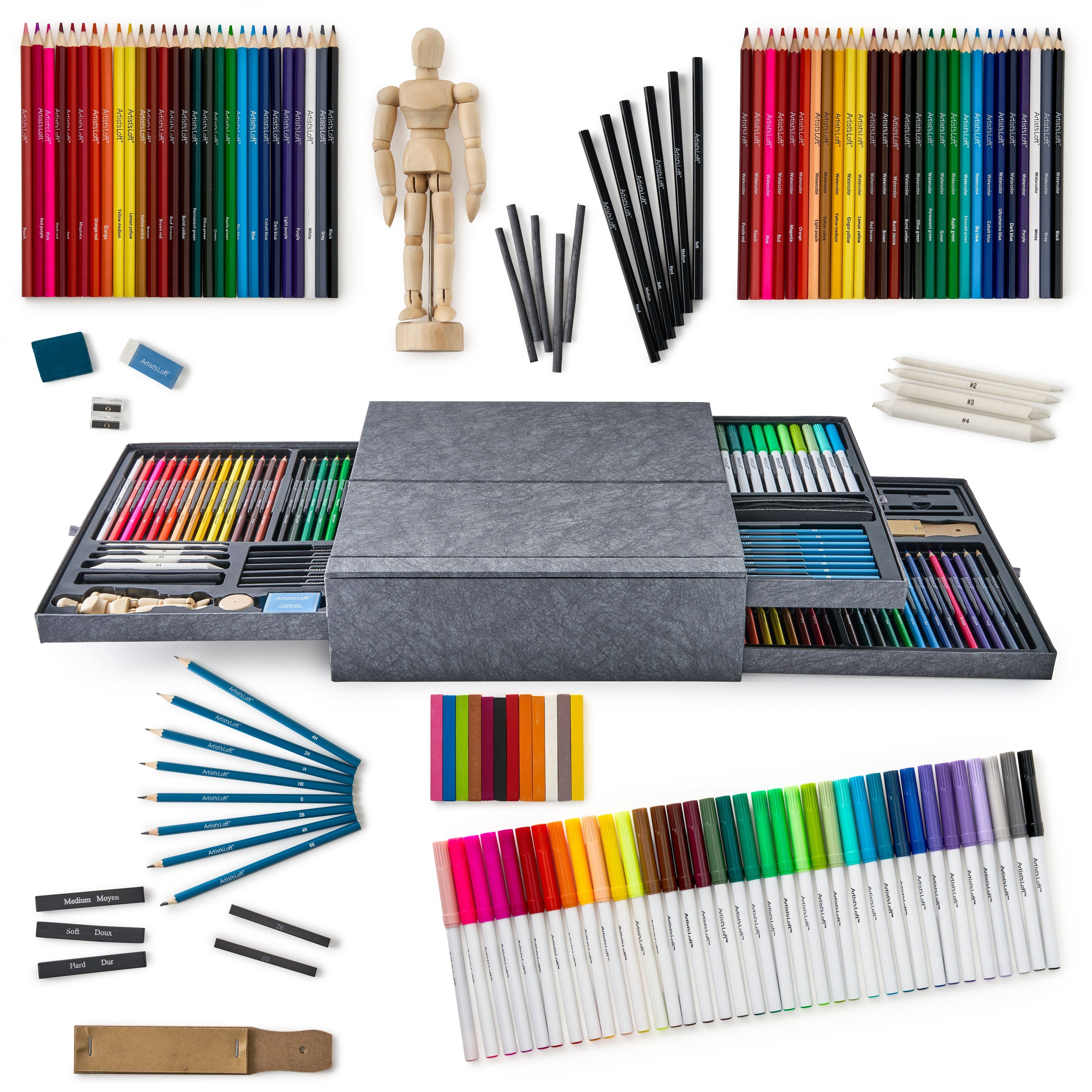 MICHAELS 140 pc. Deluxe Drawing Set by Artist's Loft® - 1