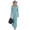 Light Blue, variant on Women's Sherpa Lined Fleece Maxi Dress Collar Half Zipper Solid Slim Long Sleeve Casual Winter Dress Light Blue 2XL