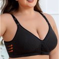 thumbnail image 4 of GEWSEY Front Closure Bras for Women No Underwire Padded Wireless Comfort Full Coverage Bra Seamless Plus Size Bras (Black, 2XL), 4 of 9