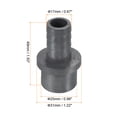 thumbnail image 2 of Unique Bargains UPVC Reducer Pipe Fitting 25mm OD 17mm Barbed, 6 Pack Straight Coupling Adapter Connector, Grey, 2 of 5