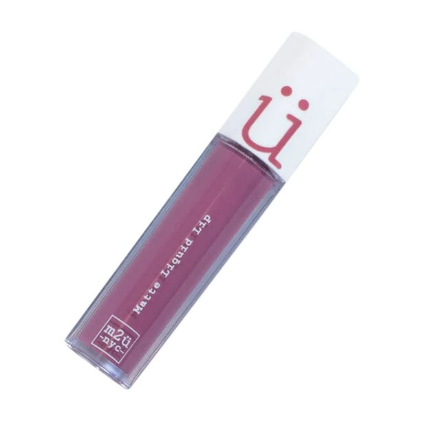 M2U NYC Lápiz labial líquido mate de larga duración, color de alto impacto, lápiz labial líquido mate para mujeres, lápiz labial de tinta mate (púrpura desnudo-Elizabeth)
