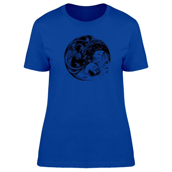 Grunge Abstract Bear And Octopus Tee Women's -Image by Shutterstock