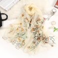 thumbnail image 4 of Baberdicy Silk Scarf Clearance！Scarf Polyester Lightweight Birthday Women Scarf Shawl Fashion Scarves Cream, 4 of 9